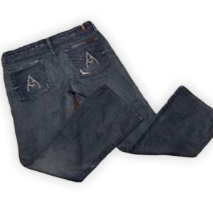 41. 7 FAM A-Pocket Jeans Blue Sz 32 Bootcut